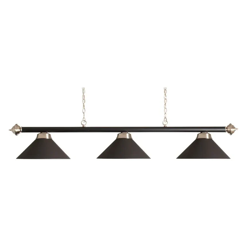 Brass And Black Bar With Three Black Shades