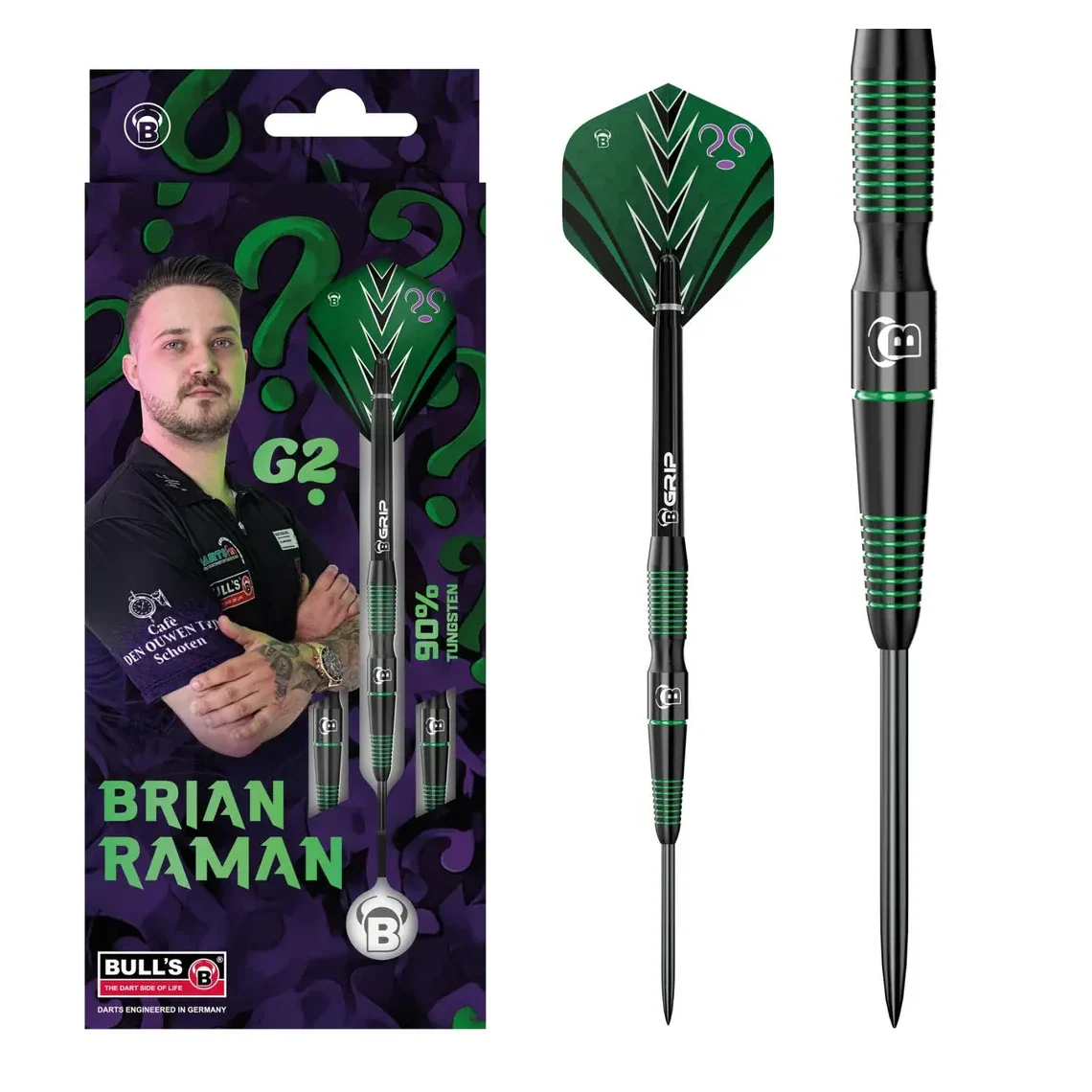 Bulls Brian Raman G2 Champions 90% Tungsten Darts - 24g - Image 4