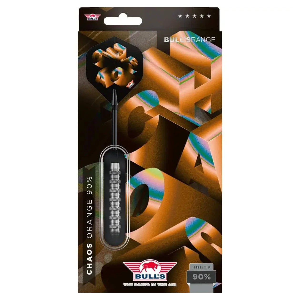 Bulls NL Chaos Orange 90% Tungsten Steel Tip Darts 23g - Image 6