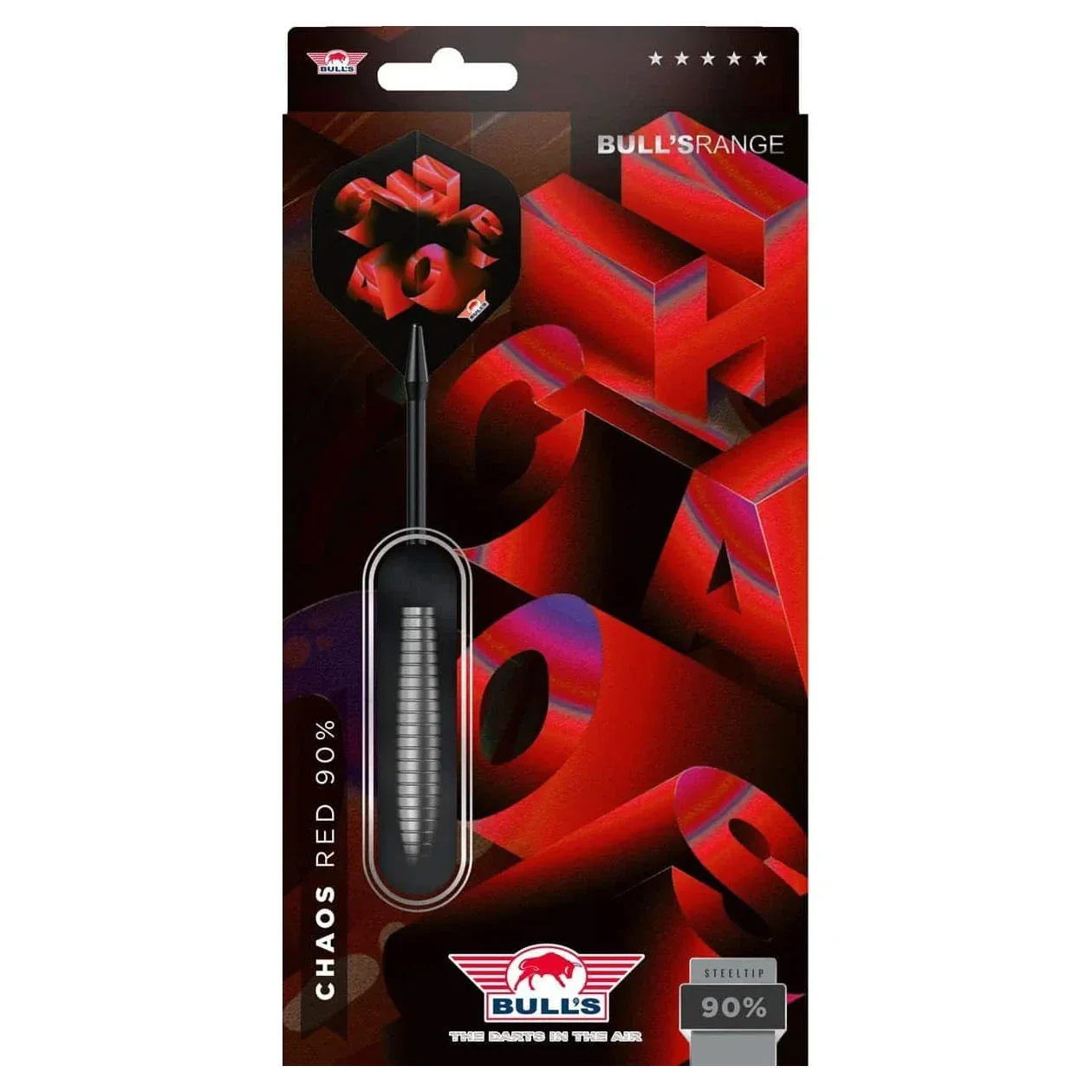 Bulls NL Chaos Red 90% Tungsten Steel Tip Darts 26g - Image 6