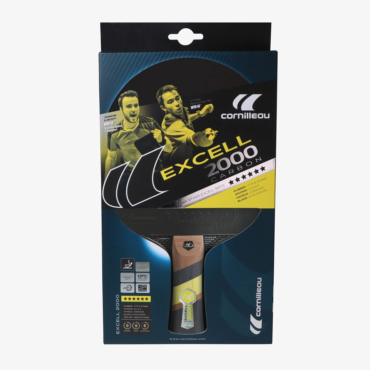 Cornilleau Excell 2000 Carbon Bat - Image 2
