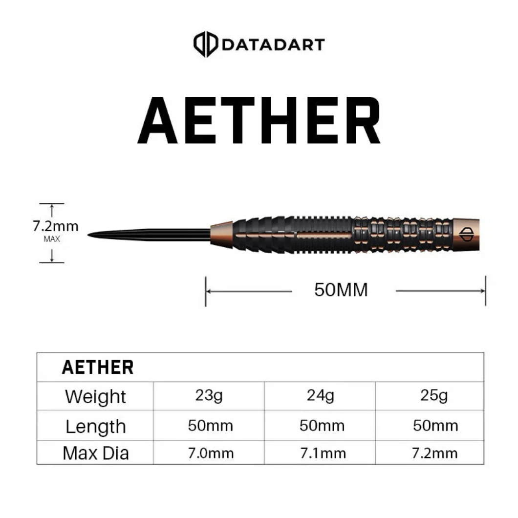 Datadart Aether 95% Tungsten Darts 24g - Image 3