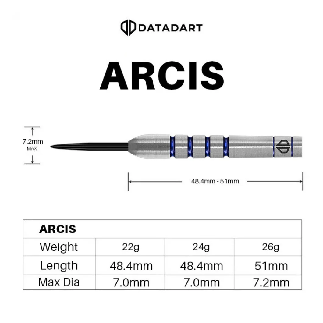 Datadart Arcis 90% Tungsten Darts 26g - Image 3