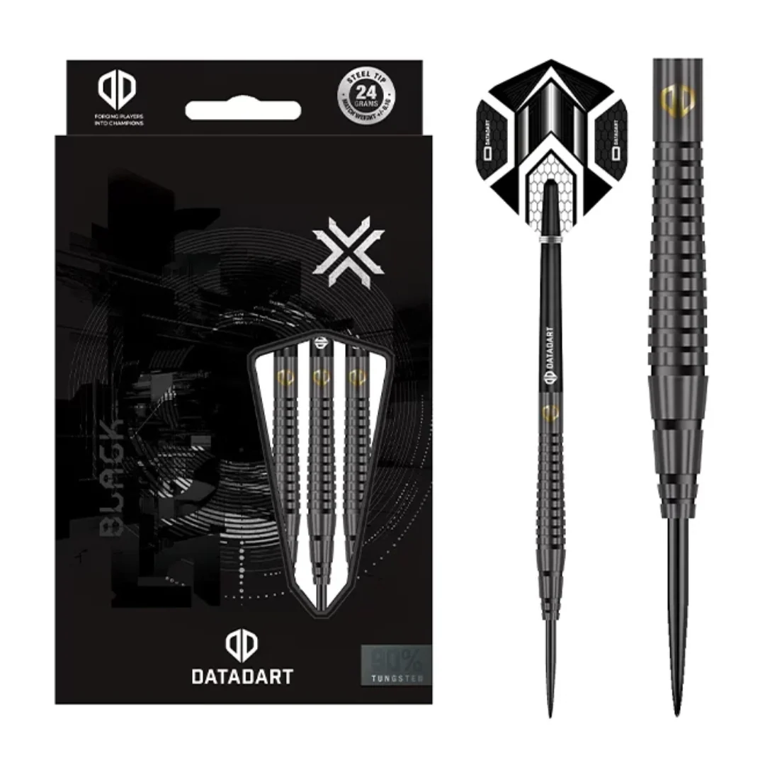 Datadart Black Ringed 22g Steel Tip Darts - Image 3