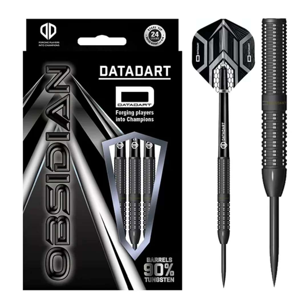 Datadart Obsidian Straight Barrel 24g Steel Tip Darts - Image 3