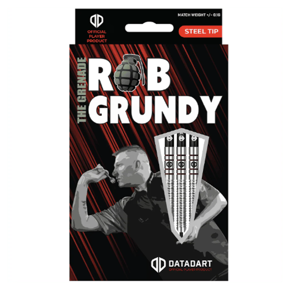 Datadart Rob Grundy GRENADE 90% Tungsten Darts 24g - Image 3
