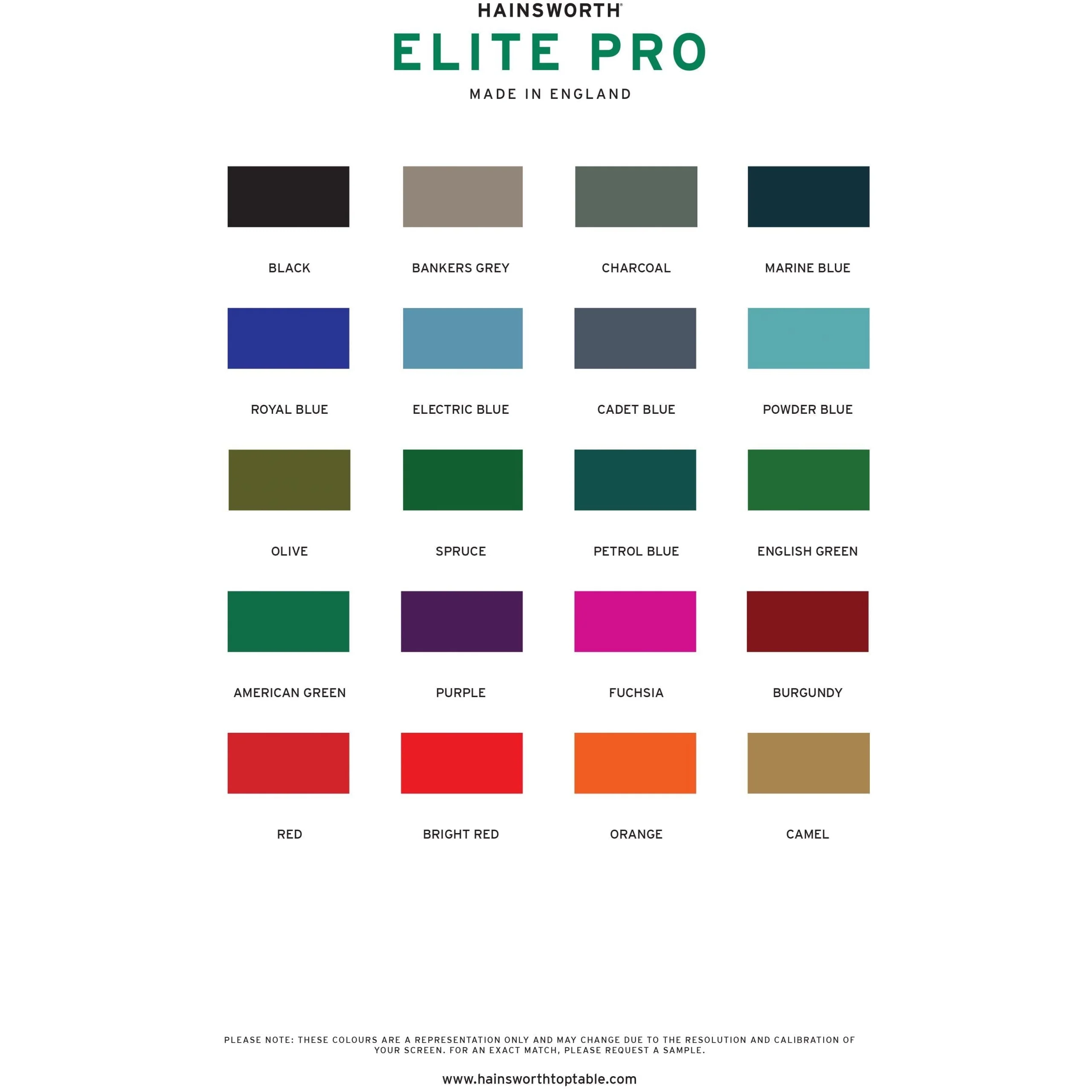 Hainsworth Elite Pro Pool Table Cloth - Image 3