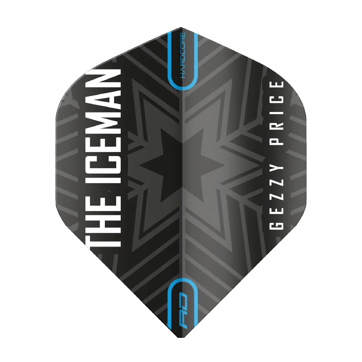 Red Dragon Hardcore Gerwyn Price Black & Grey Snowflake Standard Extra Thick Dart Flights