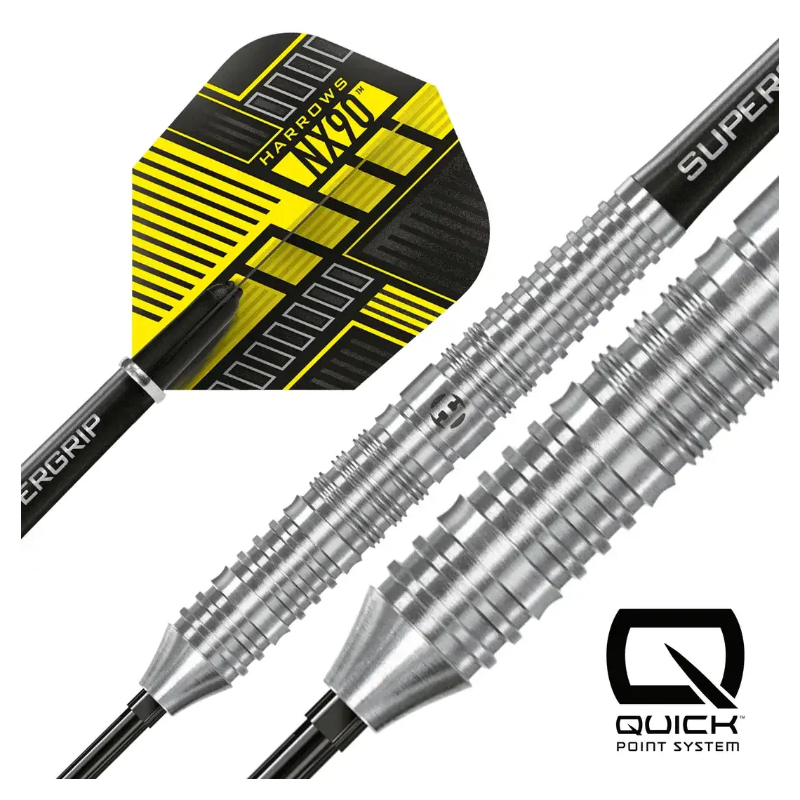 Harrows NX90 | Parallel | Quick Point | 90% Tungsten Steel Tip Darts | 24g - Image 2