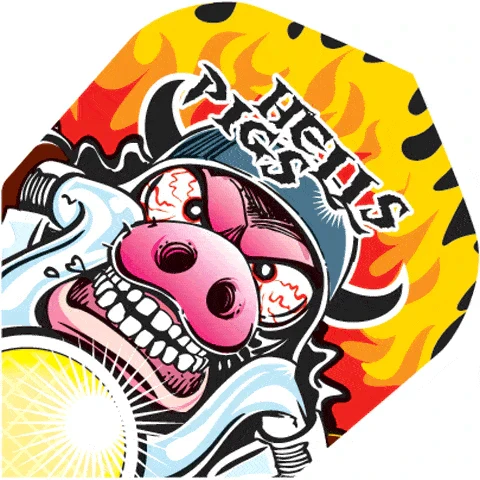 Harrows Quadro Hells Pigs Dart Flights