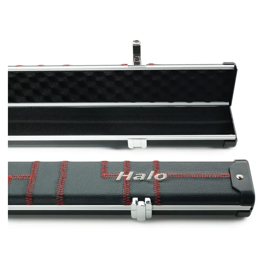 Peradon Halo Black Patch Red Stitch ¾ Snooker Cue Case - Image 10
