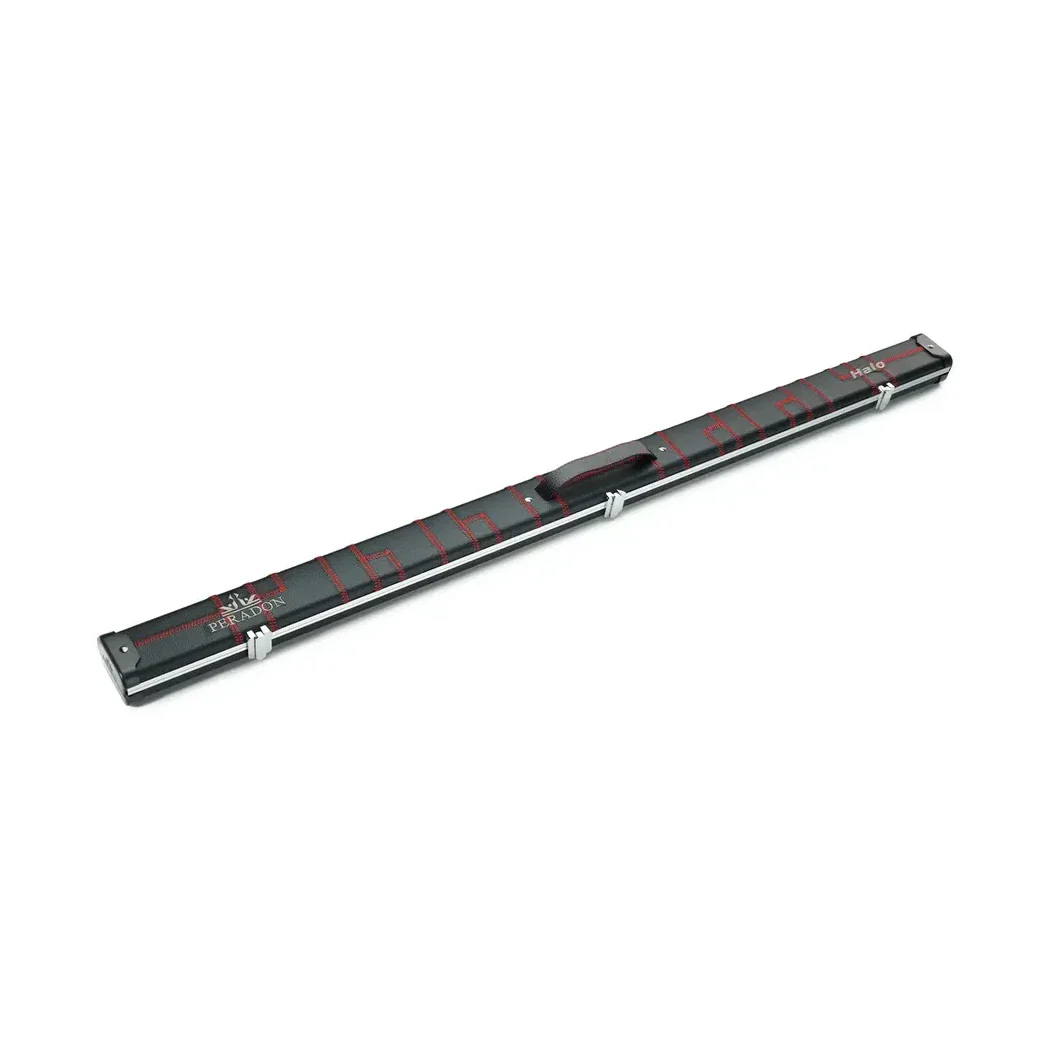 Peradon Halo Black Patch Red Stitch ¾ Snooker Cue Case - Image 4