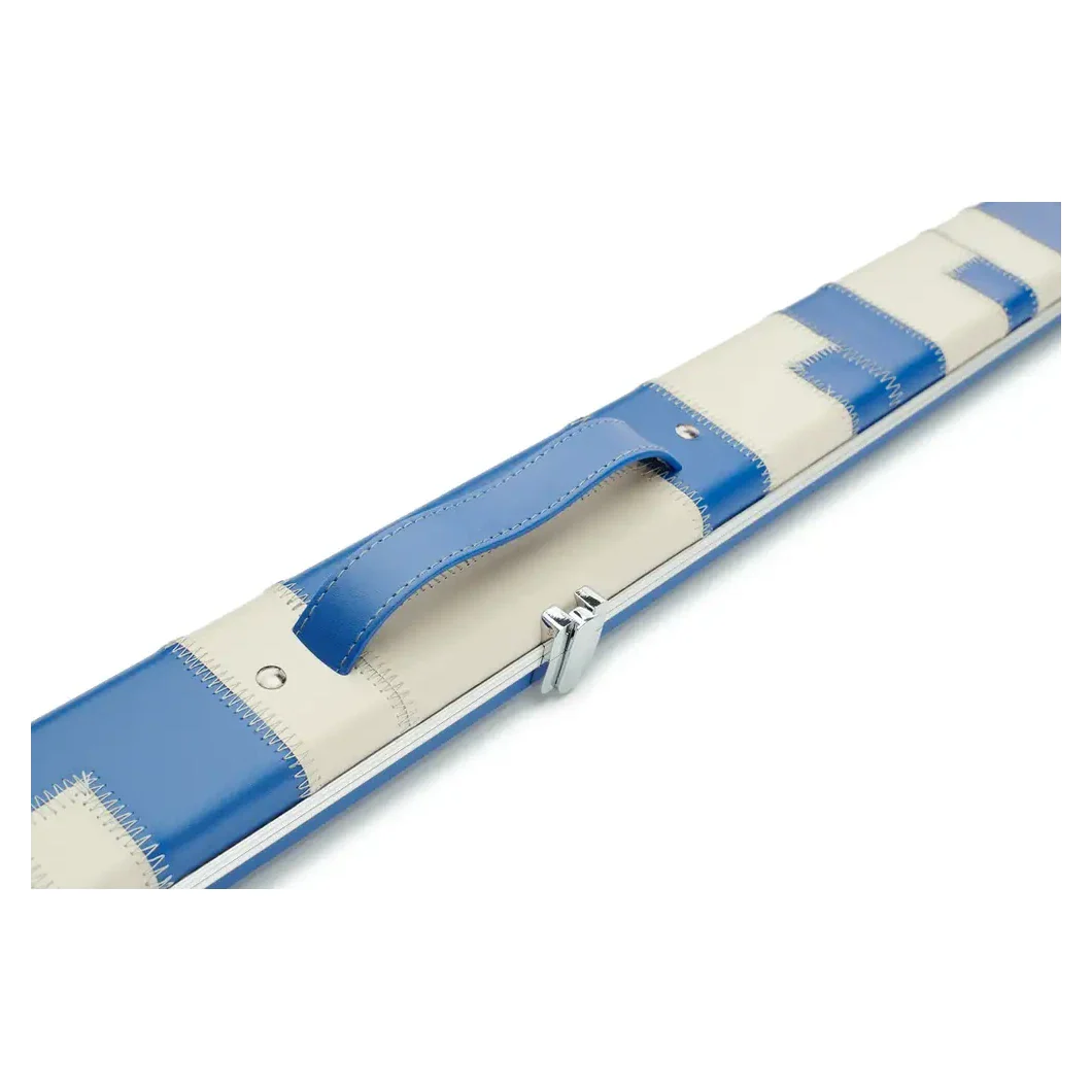 Peradon Halo Blue Cream Patchwork ¾ Snooker Cue Case - Image 12