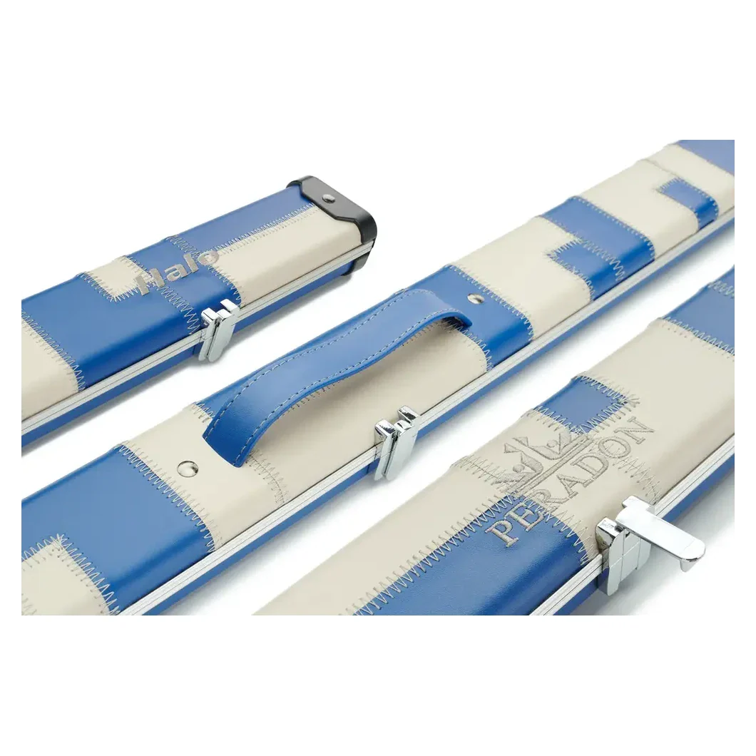 Peradon Halo Blue Cream Patchwork ¾ Snooker Cue Case - Image 17