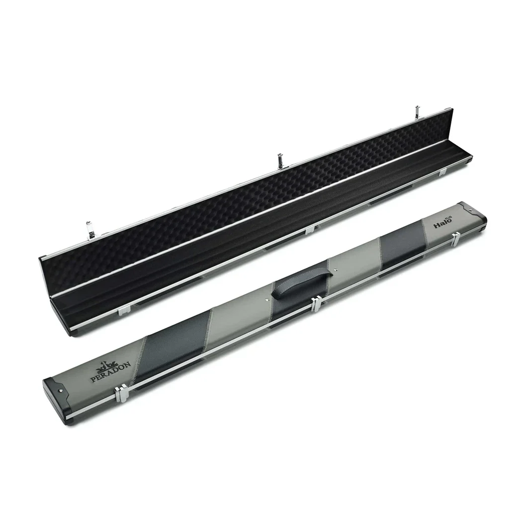 Peradon Halo Plus Grey & Black Stripe 3/4 Jointed Extra Wide Snooker Cue Case - Image 6