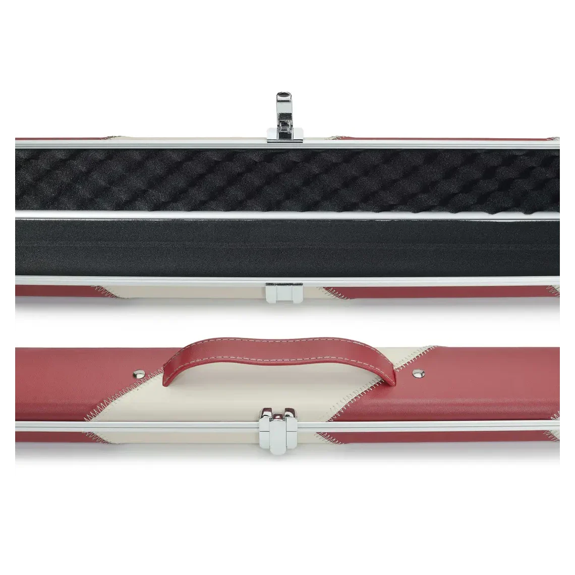 Peradon Halo Red & Cream Stripe 1 Piece Wide Snooker Cue Case - Image 8