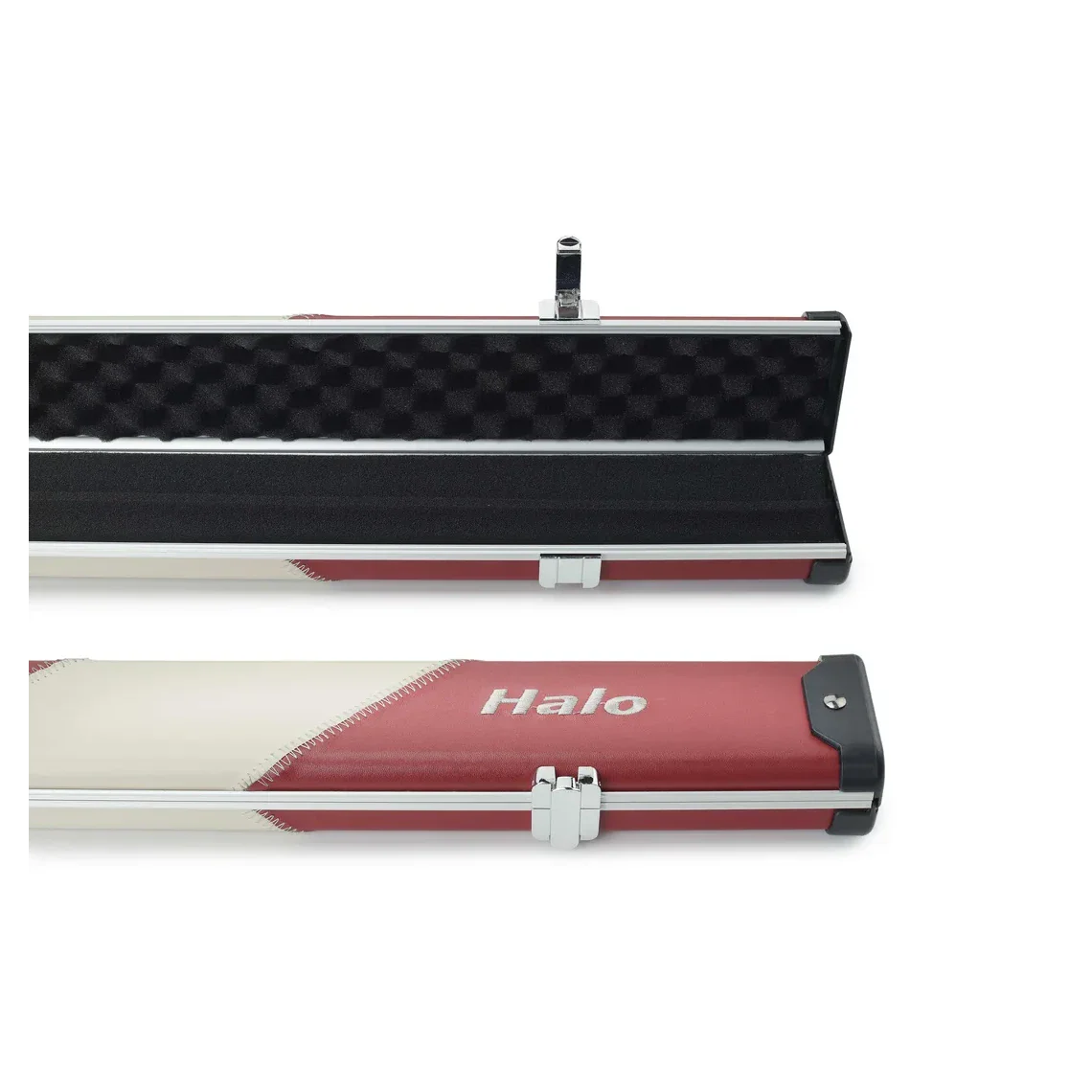 Peradon Halo Red & Cream Stripe 1 Piece Wide Snooker Cue Case - Image 9