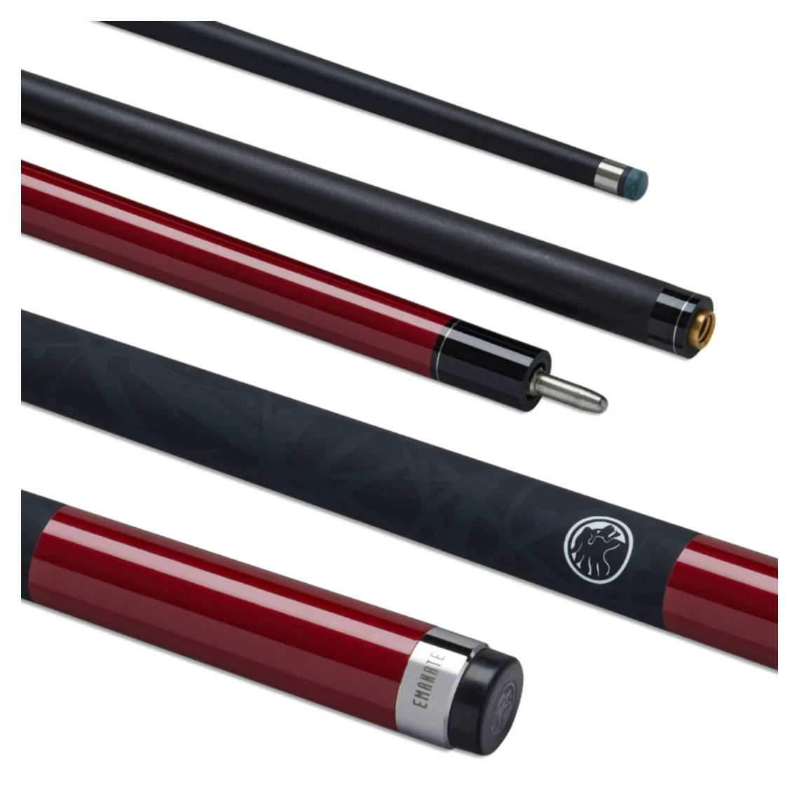 PowerGlide Emanate Carbon American Pool Cue - Red