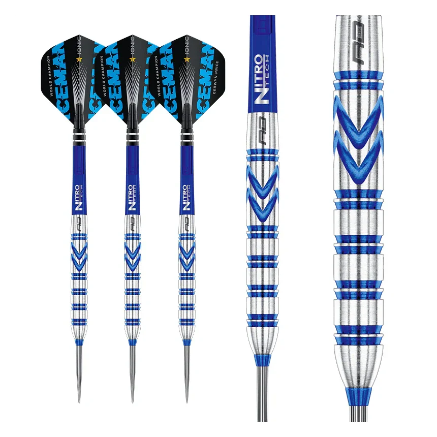 Red Dragon Gerwyn Price Blue Originals 90% Tungsten Steel Tip Darts 26 grams - Image 4