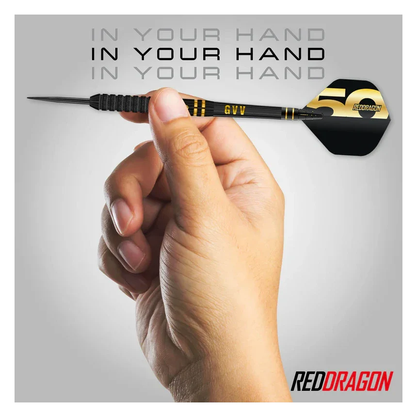 Red Dragon Gian Van Veen 50 Years Player Edition 90% Tungsten Steel Tip Darts 21 grams - Image 6