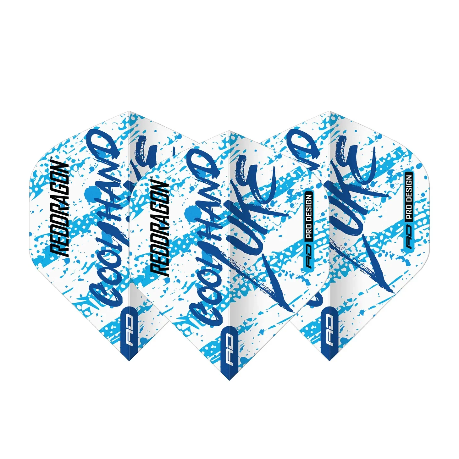 Red Dragon Luke Humphries WC Blue & White Yin Yang Standard Extra Thick Dart Flights - Image 3