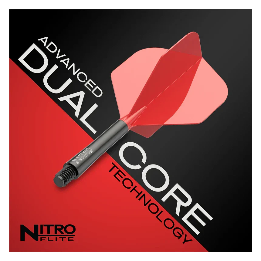 Red Dragon Nitro Flite - Integrated Flight & Shaft Black & Red Short #2 - Image 3