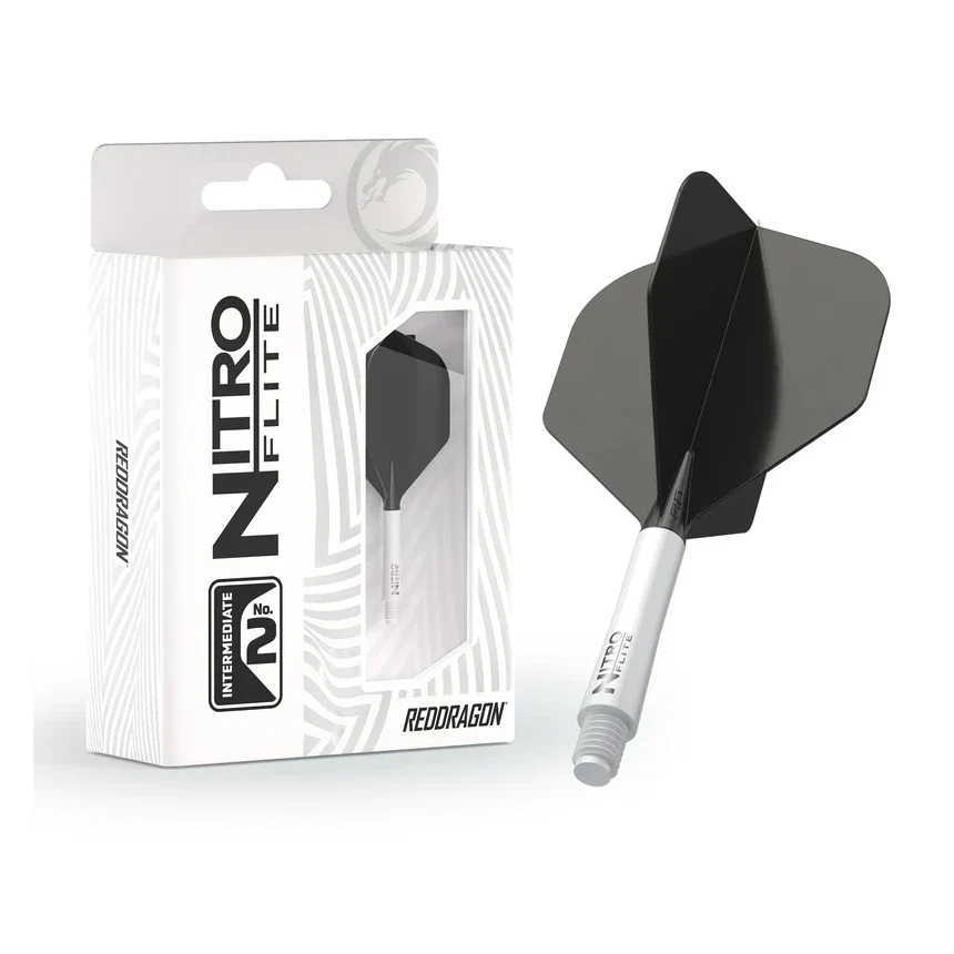 Red Dragon Nitro Flite - Integrated Flight & Shaft White & Black Inter #2