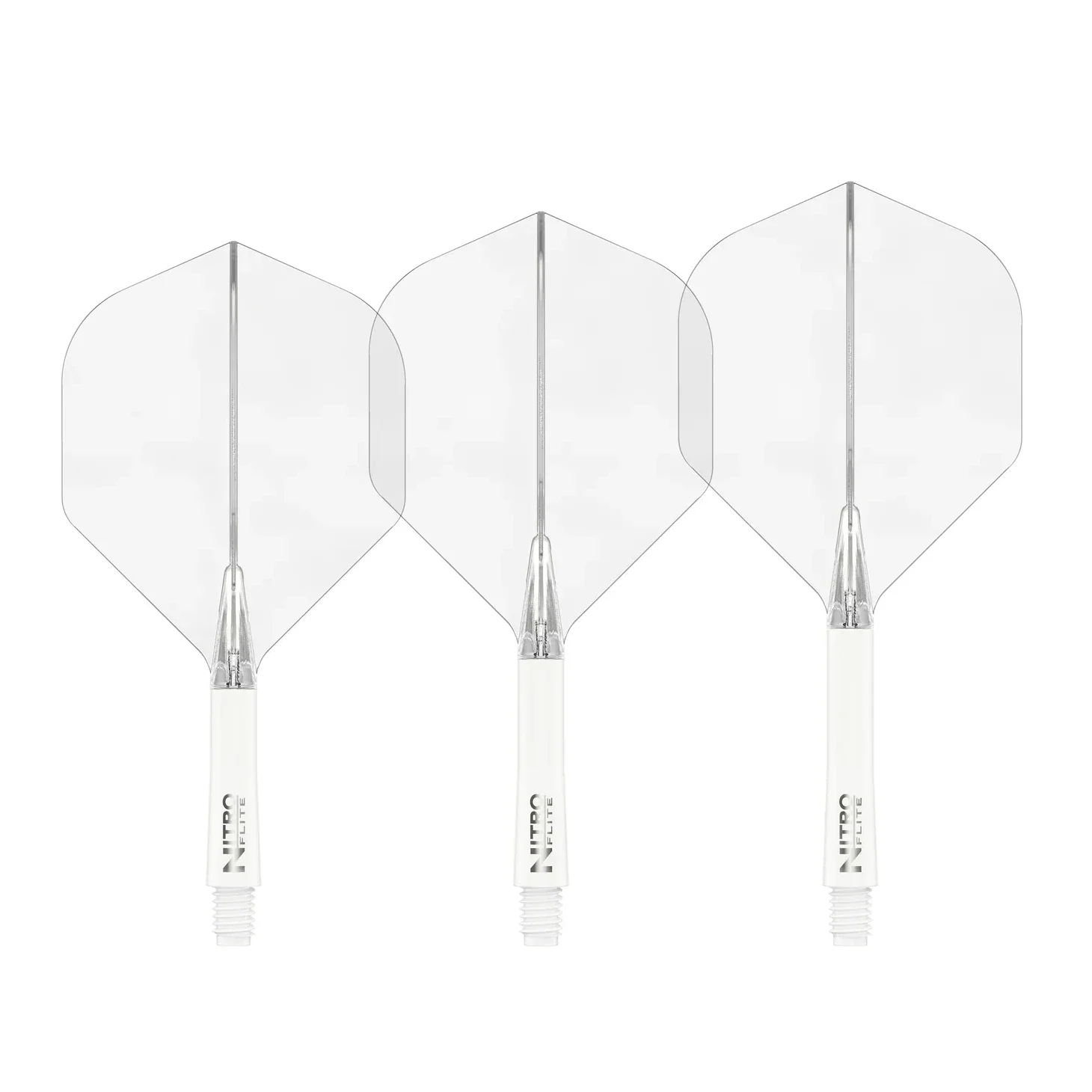 Red Dragon Nitro Flite - Integrated Flight & Shaft White & Clear Inter #2 - Image 2