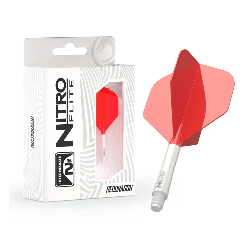 Red Dragon Nitro Flite - Integrated Flight & Shaft White & Red Inter #2