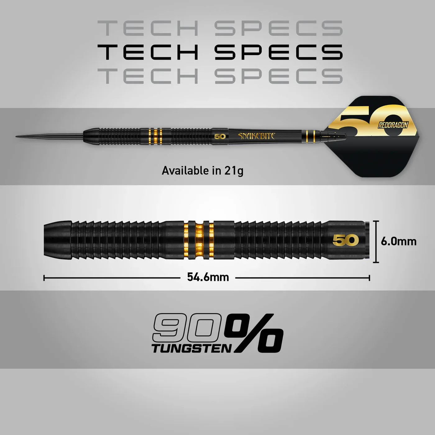 Red Dragon Peter Wright 50 Years Player Edition 90% Tungsten Steel Tip Darts 21 grams - Image 5