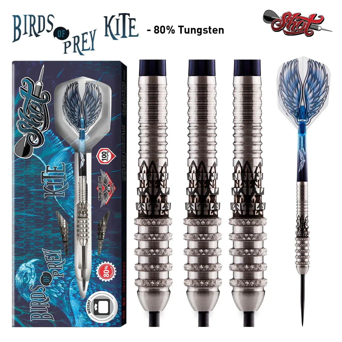 Shot Birds of Prey Kite 25g 80% Tungsten Steel Tip Darts - Image 2