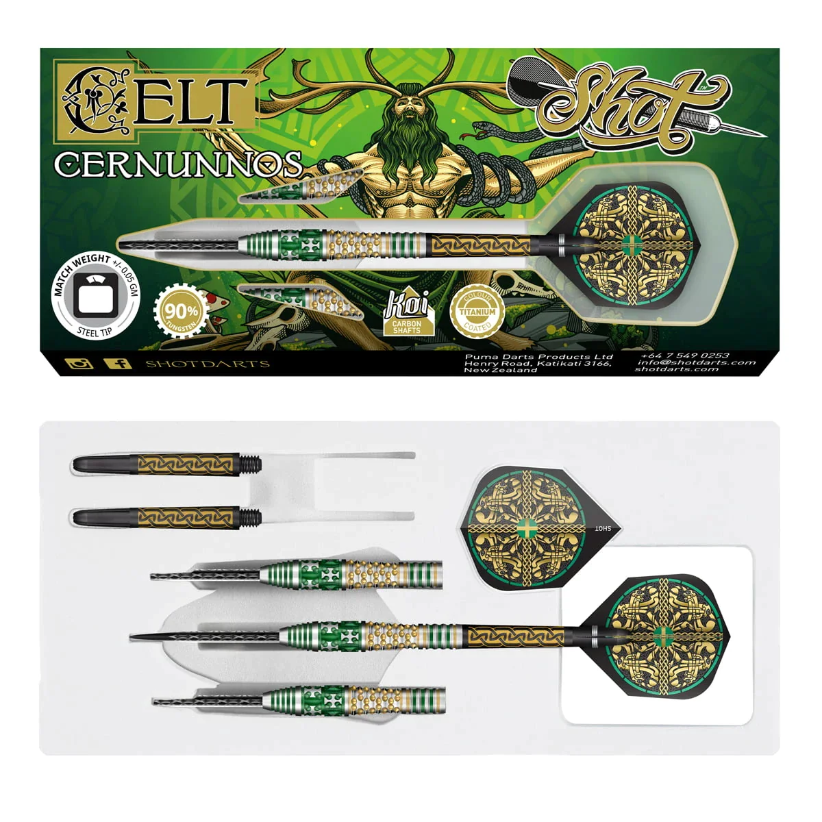 Shot Celt Cernunnos 23g 90% Tungsten Steel Tip Darts - Image 4