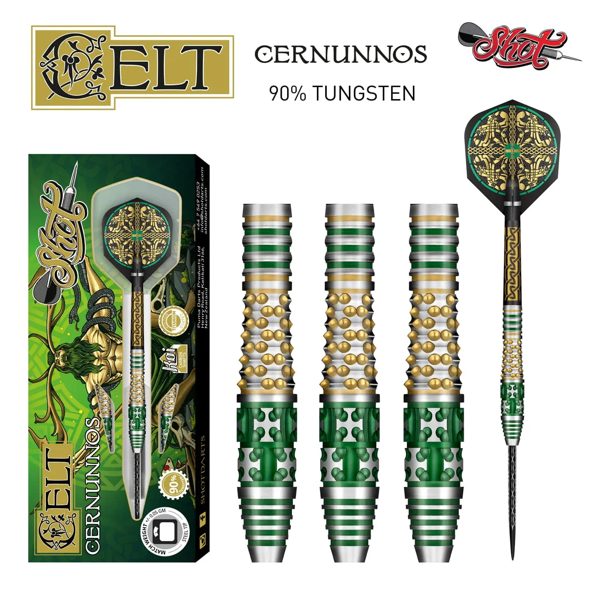 Shot Celt Cernunnos 25g 90% Tungsten Steel Tip Darts - Image 2