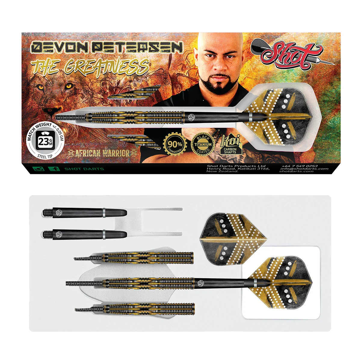 Shot Devon Petersen Greatness 25g 90% Tungsten Steel Tip Darts - Image 4