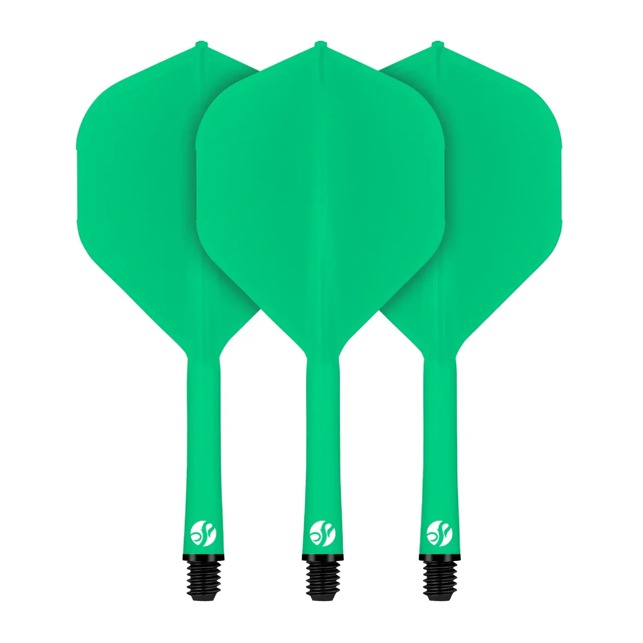 Shot Flight Deck - One Piece Dart Flight and Shaft System Green
