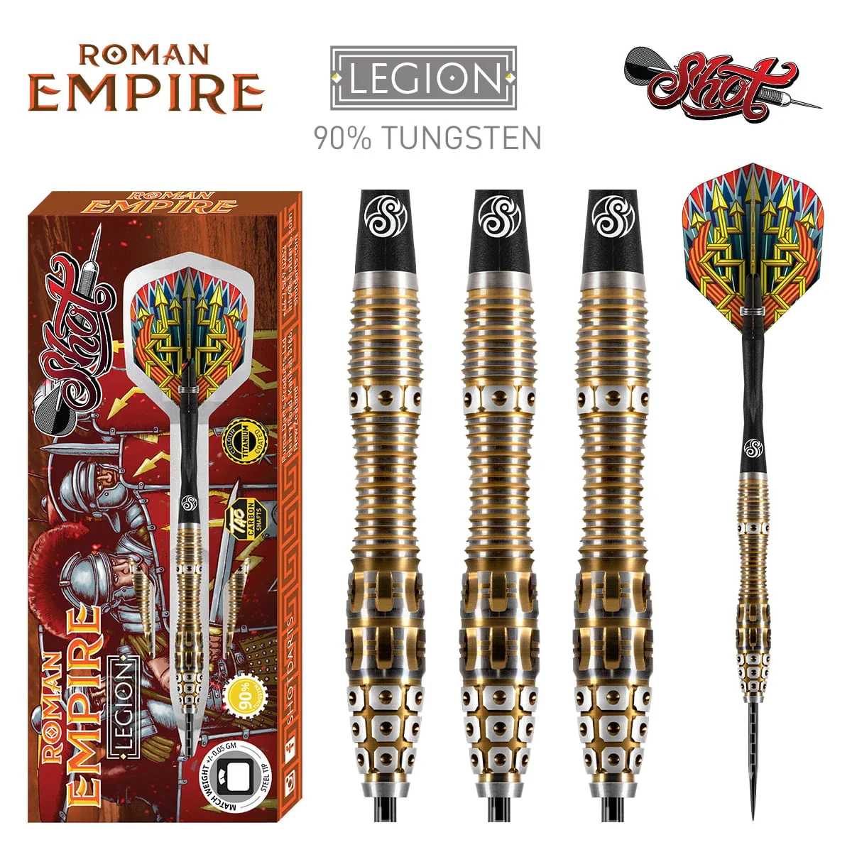 Shot Roman Empire Legion 23g 90% Tungsten Steel Tip Darts - Image 2
