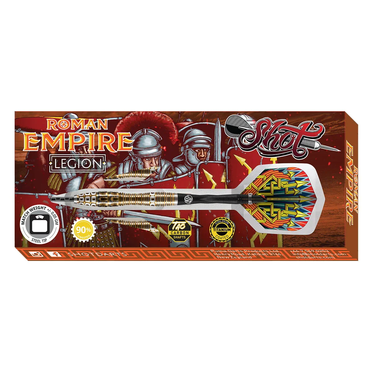 Shot Roman Empire Legion 24g 90% Tungsten Steel Tip Darts - Image 3