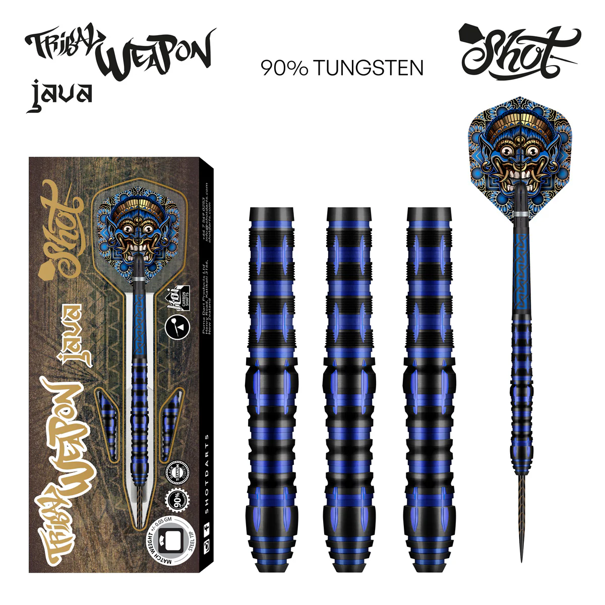Shot Tribal Weapon Java 90% Tungsten Steel Darts 25g - Image 4
