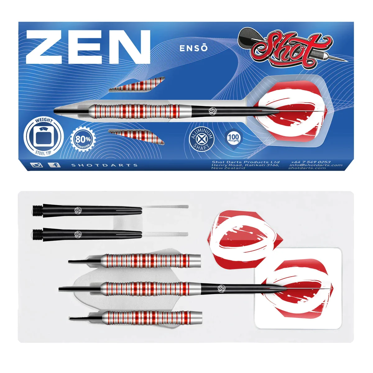 Shot Zen Enso 23g 80% Tungsten Steel Tip Darts - Image 3