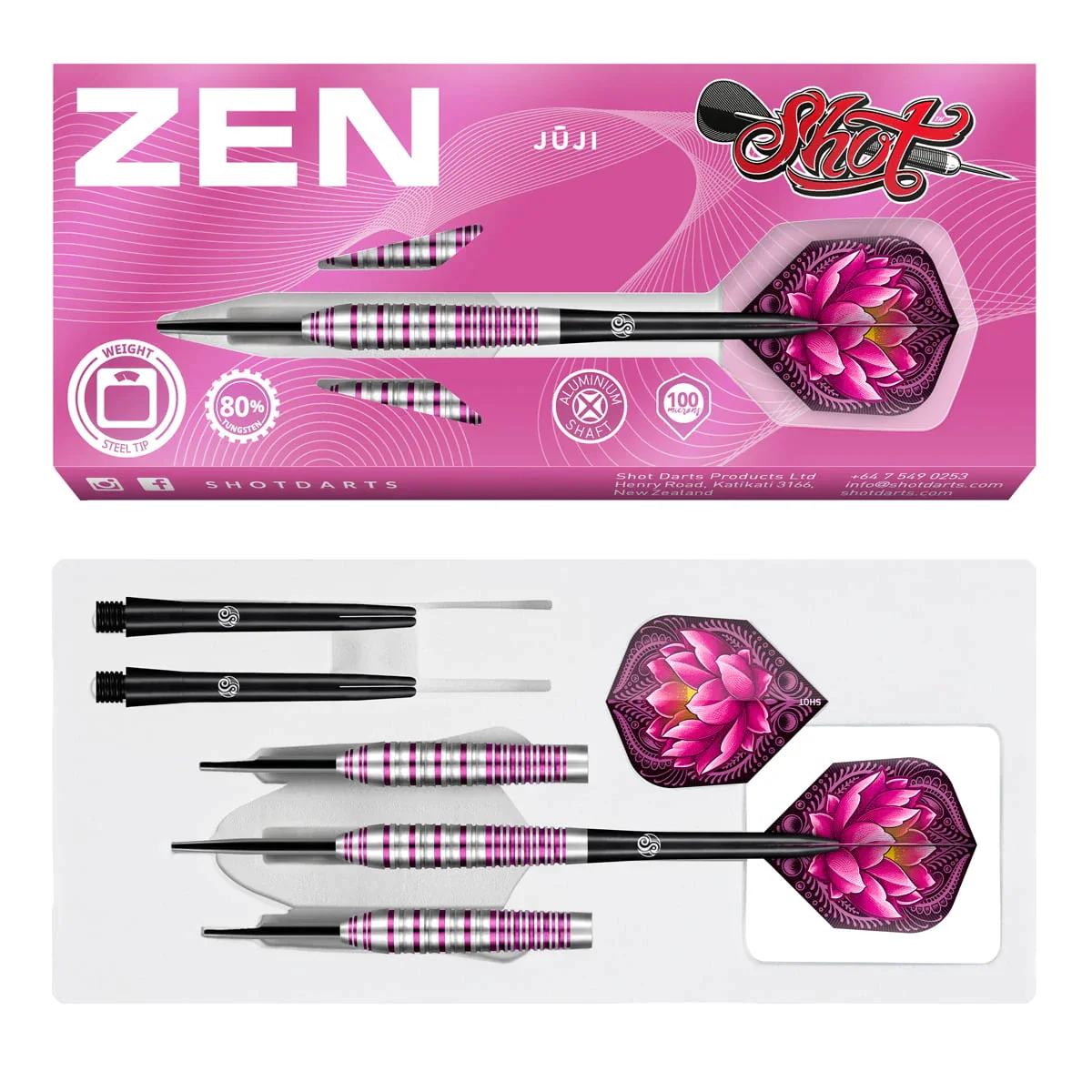 Shot Zen Juji 23g 80% Tungsten Steel Tip Darts - Image 2