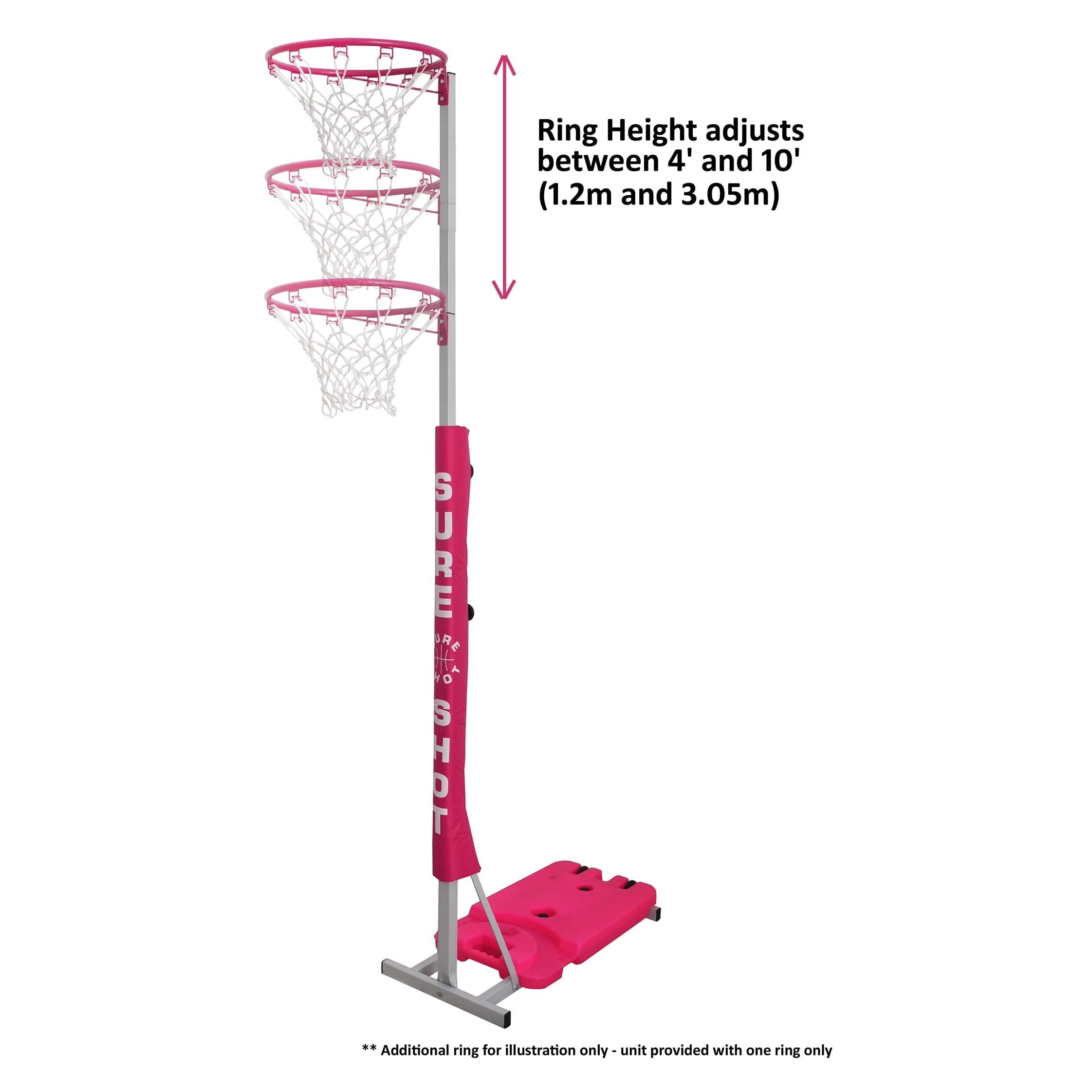 Sure Shot Easiplay Junior Pink Netball Unit - Image 3