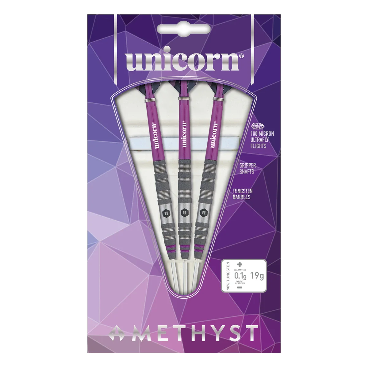 Unicorn Amethyst (2) 90% Tungsten 19g Darts - Image 3