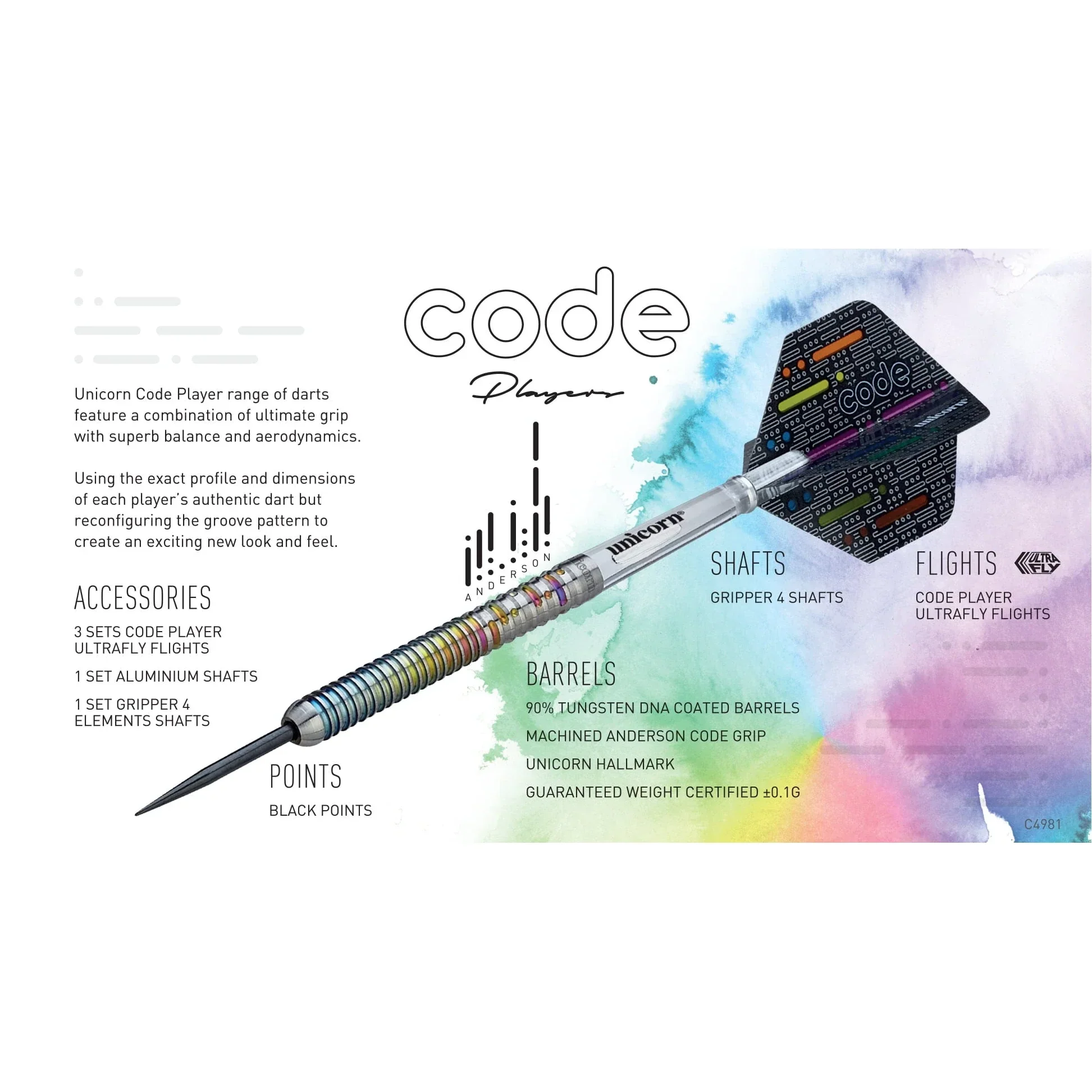 Unicorn Gary Anderson Code 21g Darts - Image 5