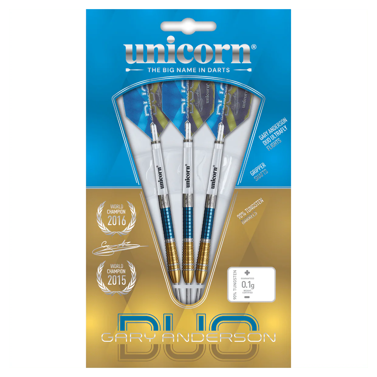 Unicorn Gary Anderson DUO Phase Six 90% Tungsten 24g Darts - Image 4
