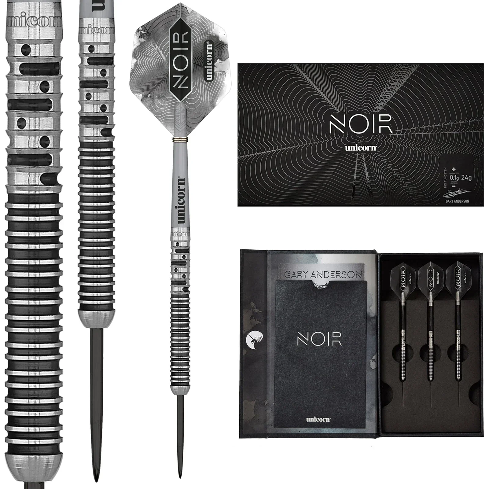 Unicorn Gary Anderson Noir Phase 5 21g Darts - Image 2