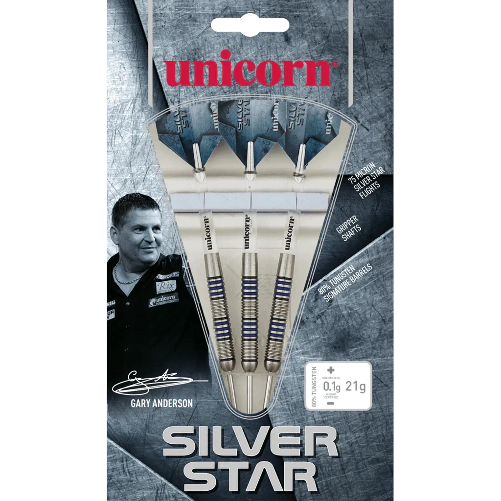 Unicorn Gary Anderson Silver Star GA4 23g Darts - Image 2