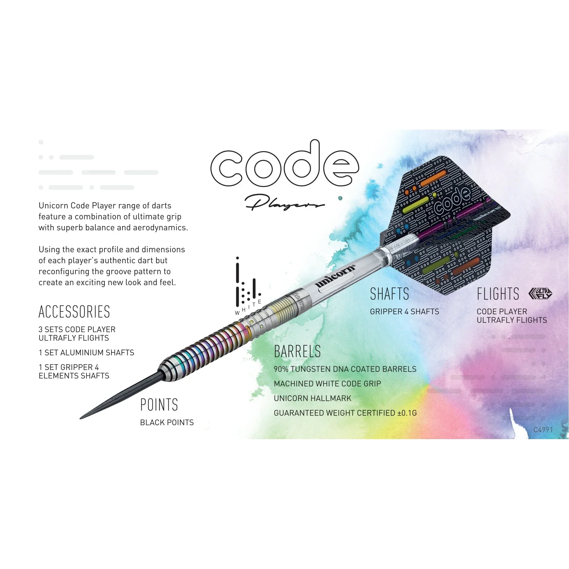 Unicorn Ian White Code 21g Darts - Image 5