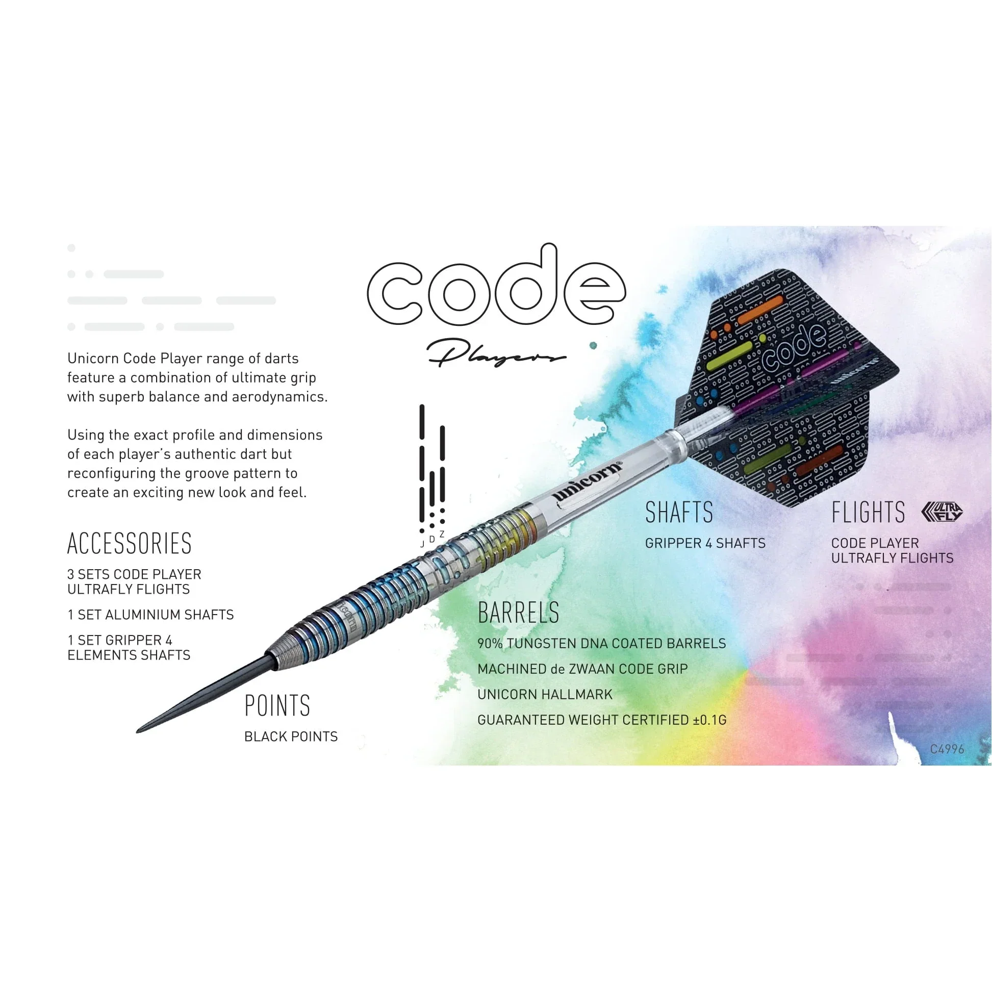 Unicorn Jeffrey De Zwaan Code 23g Darts - Image 5