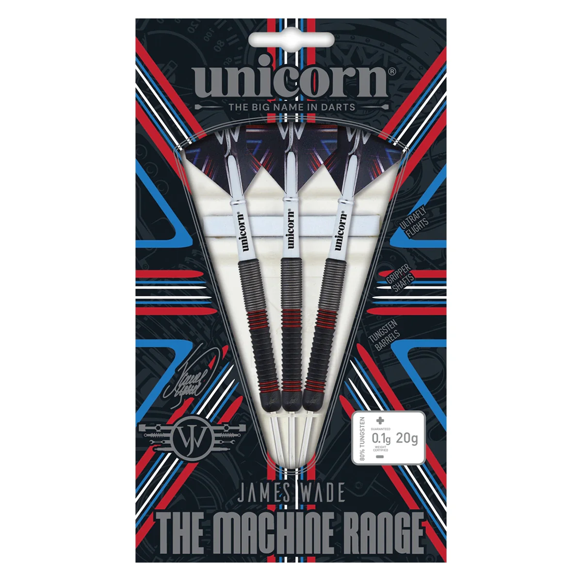 Unicorn The Machine James Wade 80% Tungsten 22g Darts - Image 3