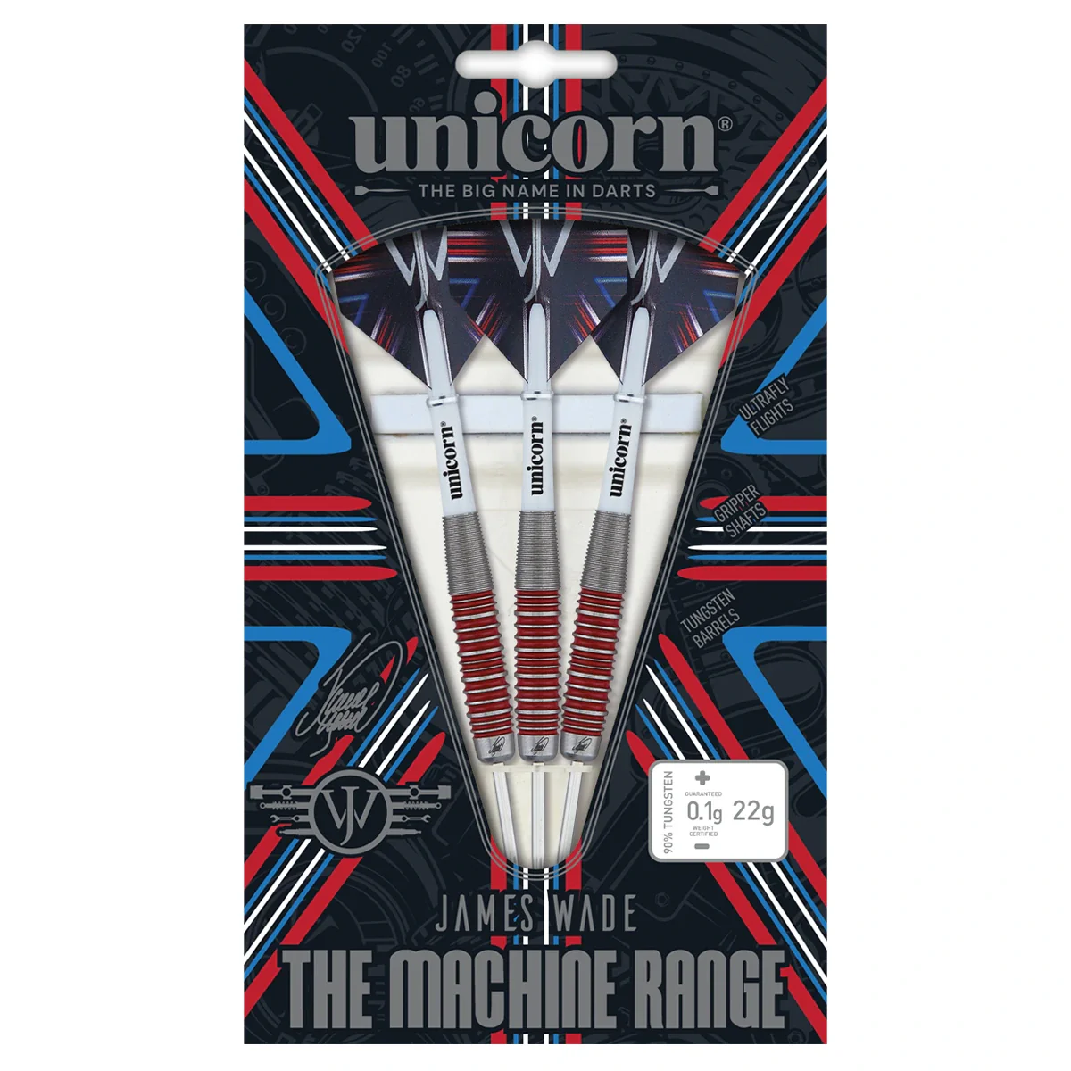 Unicorn The Machine James Wade 90% Tungsten 26g Darts - Image 3